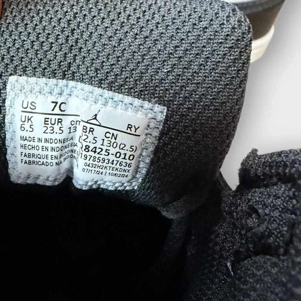 Nike Air Jordan 1 Mid Shoes Toddler TD size 7C Black White Noir DQ8425-010 NIB